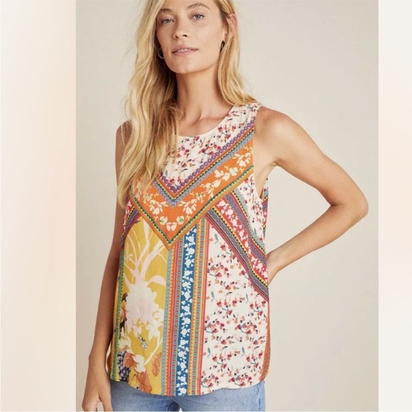 ANTHROPOLOGIE Vineet Bahl Caterina Tank Top Medium - Picture 2 of 12